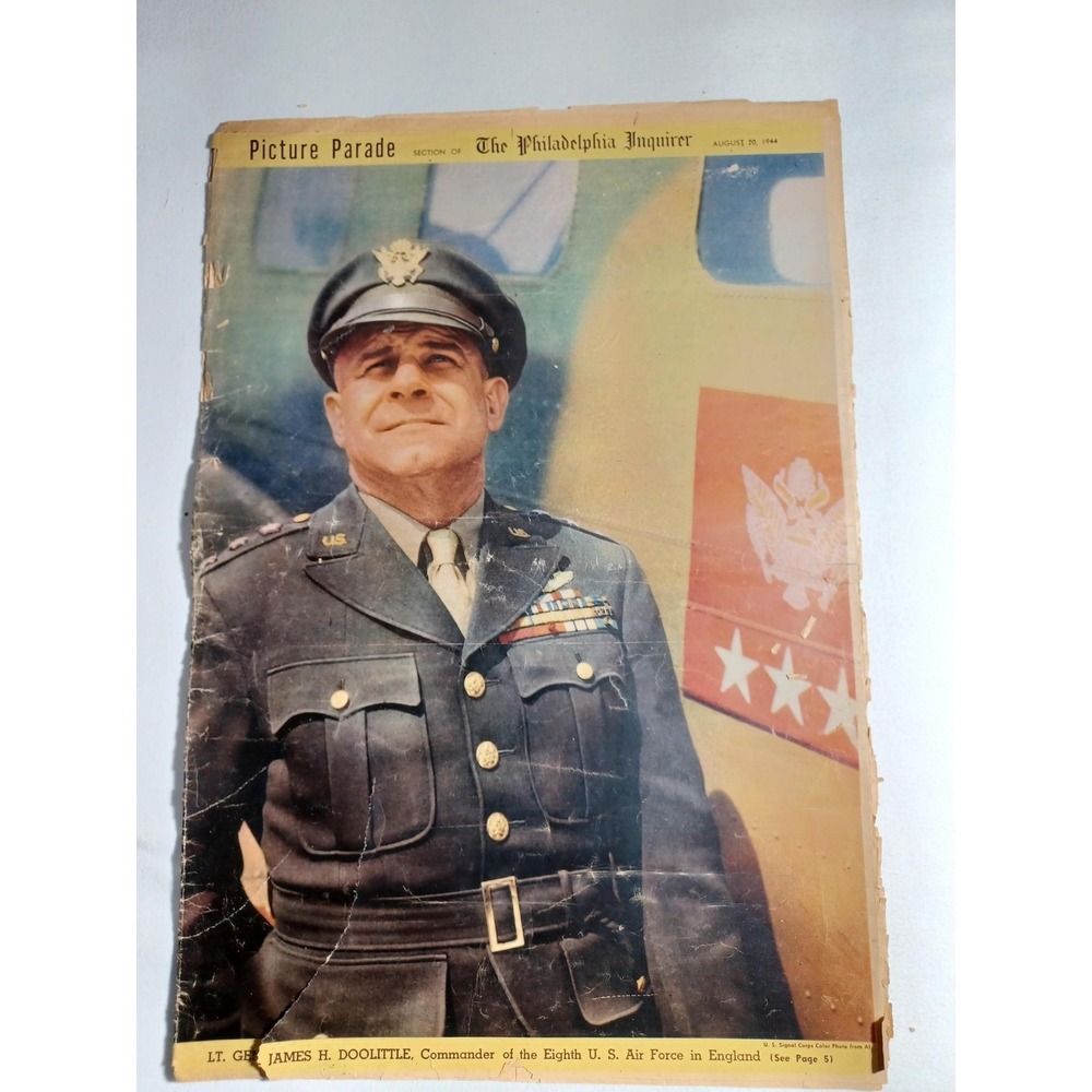Vintage 1944 45 Philadelphia Inquirer WWII Doolittle Picture Studebaker Ad Lot